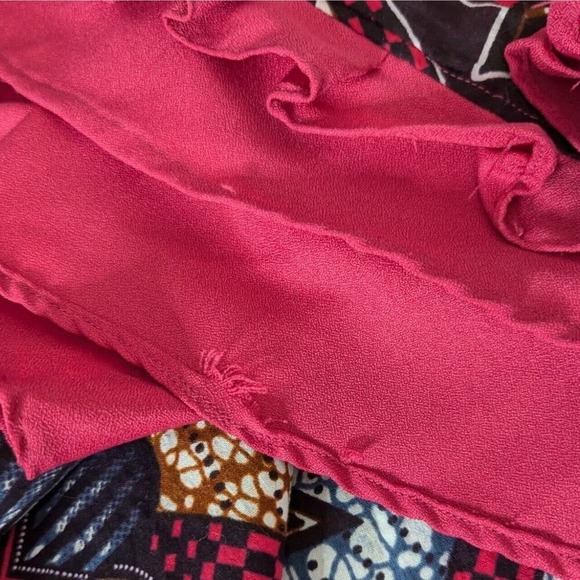 70s‎ Boho Patchwork Print Maxi Dress Medium Handmade Hippie Cottage Festival - Picture 6 of 6